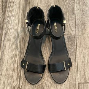 Merona Open Toe Low Black Heel